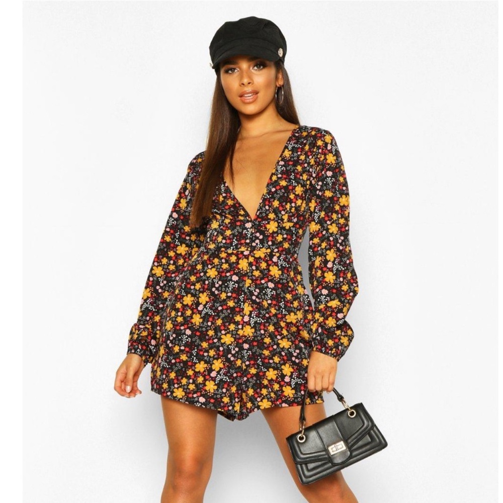 Boohoo Retro Playsuit